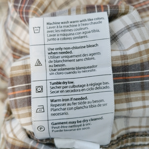 Carhartt Men's Relaxed Fit Plaid Button Down Short Sleeve Shirt Sz XL Outdoors - Picture 9 of 9